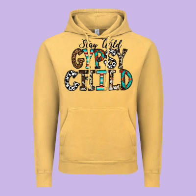 Stay Wild Gypsy Child Vintage Hoodie Designed By Cowhidedigitalart