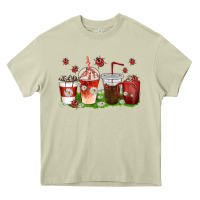 Mossy coffee cups lady bug with daisies Heavy Core Tee - texasbilliewilder