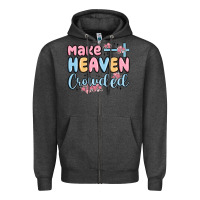 Charcoal Heather make heaven crowded Zipper Hoodie - MaliasSmallBusiness