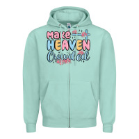 Seafoam make heaven crowded Zipper Hoodie - MaliasSmallBusiness