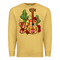 Antique Gold mexican guitar Premium Sweatshirt - LillyAllenDesigns