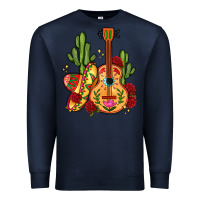 Navy mexican guitar Premium Sweatshirt - LillyAllenDesigns