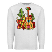 Oatmeal Heather mexican guitar Premium Sweatshirt - LillyAllenDesigns