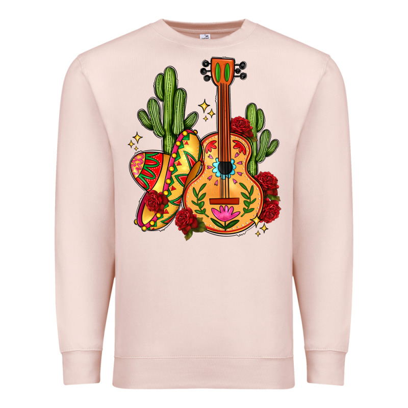 Mexican Guitar Premium Sweatshirt by LillyAllenDesigns | Teevron