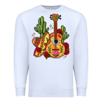 White mexican guitar Premium Sweatshirt - LillyAllenDesigns