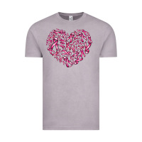 Vintage Zinc breast cancer ribbon heart Vintage Tee - AdoDesignShop