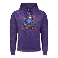 Cloud Purple western fourth of july truck Vintage Hoodie - FaDigitalArtStudio