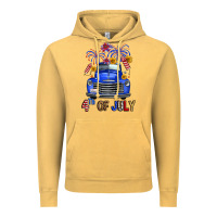 Vintage Mustard western fourth of july truck Vintage Hoodie - FaDigitalArtStudio