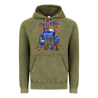 Vintage Olive western fourth of july truck Vintage Hoodie - FaDigitalArtStudio