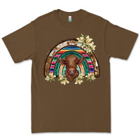 Cacao scottish calf rainbow Premium Tee - BarkalooDesign