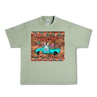 Oil Green happy easter truck Urban Heavy Tee - JahusDesignShop