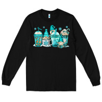 Black winter christmas gnomes coffee cups Long Sleeve Tee - Jasminsmagicworld