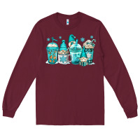 Burgundy winter christmas gnomes coffee cups Long Sleeve Tee - Jasminsmagicworld