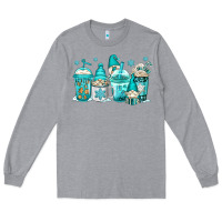Heather Grey winter christmas gnomes coffee cups Long Sleeve Tee - Jasminsmagicworld