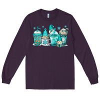 Plum winter christmas gnomes coffee cups Long Sleeve Tee - Jasminsmagicworld