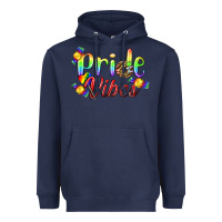 Navy Pride Vibes LGBTQ Heavyweight Hoodie - BundleAndBundleShop