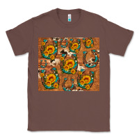 Chestnut sunflower turquoise leopard cowhide horseshoe Classic Tee - Artiststas