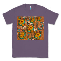 Lavender sunflower turquoise leopard cowhide horseshoe Classic Tee - Artiststas
