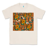 Natural sunflower turquoise leopard cowhide horseshoe Classic Tee - Artiststas