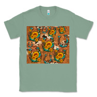 Sage sunflower turquoise leopard cowhide horseshoe Classic Tee - Artiststas