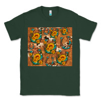 Sports Green sunflower turquoise leopard cowhide horseshoe Classic Tee - Artiststas