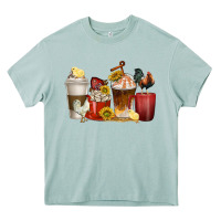 Arona coffee cups rooster Heavy Core Tee - texasbilliewilder