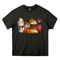 Asphalt coffee cups rooster Heavy Core Tee - texasbilliewilder