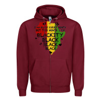 Burgundy black black blackity Zipper Hoodie - MaliasSmallBusiness