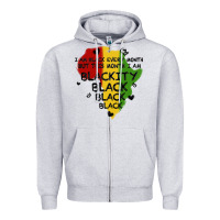Heather Grey black black blackity Zipper Hoodie - MaliasSmallBusiness