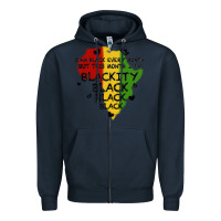Navy black black blackity Zipper Hoodie - MaliasSmallBusiness