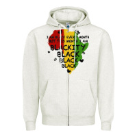 Oatmeal Heather black black blackity Zipper Hoodie - MaliasSmallBusiness