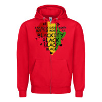 Red black black blackity Zipper Hoodie - MaliasSmallBusiness