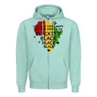 Seafoam black black blackity Zipper Hoodie - MaliasSmallBusiness