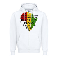 White black black blackity Zipper Hoodie - MaliasSmallBusiness