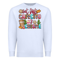 White but first cafecito y chisme Premium Sweatshirt - LillyAllenDesigns