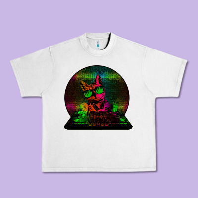 House Cat (rainbow Dj Kitty) Urban Heavy Tee Designed By Bettercallsaul