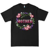 Black Mother With Floral Wreath Premium Tee - RanaPortraitStore
