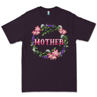 Plum Mother With Floral Wreath Premium Tee - RanaPortraitStore