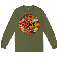 Army Green ladybug one ornament Long Sleeve Tee - BarkalooDesign