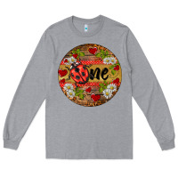 Heather Grey ladybug one ornament Long Sleeve Tee - BarkalooDesign