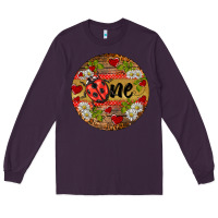 Plum ladybug one ornament Long Sleeve Tee - BarkalooDesign