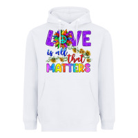 White Love İs All That Matters Heavyweight Hoodie - BundleAndBundleShop