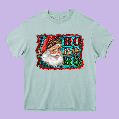 Santa Ho Ho Ho Heavy Core Tee Designed By Ranaportraitstore