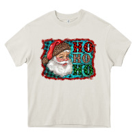 Cream Santa Ho Ho Ho Heavy Core Tee - RanaPortraitStore