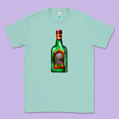 Tequila Bottle Classic Tee Designed By Adodesignshop