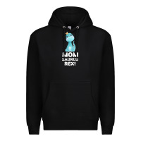 Black Mommy Saurus Rex Mom Mom Gift Dino Premium Hoodie - Bettercallsaul