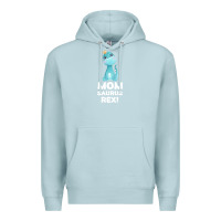 Blue Mist Mommy Saurus Rex Mom Mom Gift Dino Premium Hoodie - Bettercallsaul