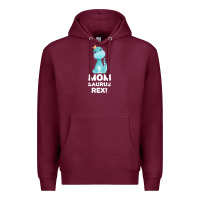 Burgundy Mommy Saurus Rex Mom Mom Gift Dino Premium Hoodie - Bettercallsaul