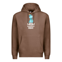 Chestnut Mommy Saurus Rex Mom Mom Gift Dino Premium Hoodie - Bettercallsaul