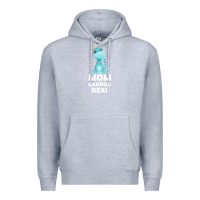 Heather Grey Mommy Saurus Rex Mom Mom Gift Dino Premium Hoodie - Bettercallsaul